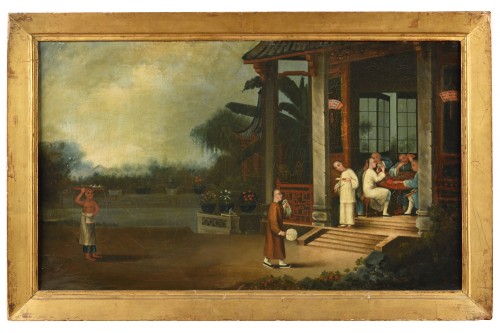 Tableaux et dessins Tableaux XIXe siècle - Série de 5 tableaux représentant des scènes de vie chinoise ,Canton circa 1830