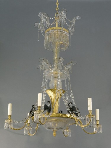 XIXe siècle - Lustre en bronze et cristal, Vienne circa 1815