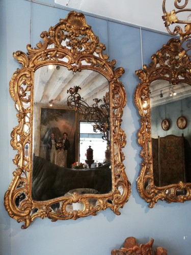 Pair of mirrors, France 1880 - Mirrors, Trumeau Style 