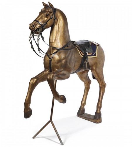 Horse in gilded wood 19th century