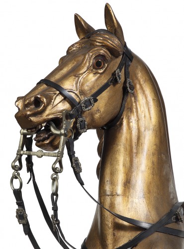 19th century - Horse in gilded wood 19th century