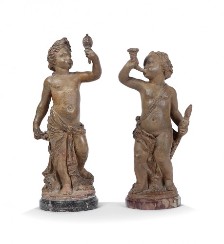 Pair of terracotta Cherubs - 1769