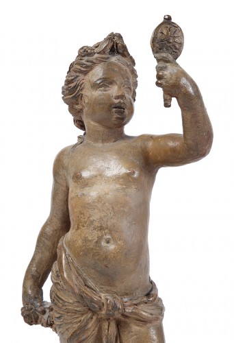 Sculpture Sculpture en Terre cuite - Paire de Putti en terre cuite - 1769