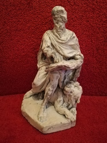 Sculpture Sculpture en Terre cuite - Sculpture de St Jérôme 17e siècle