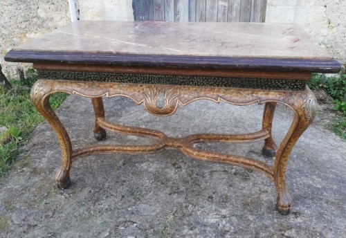 Antiquités - Lacquered wooden middle table, Spain 18th century