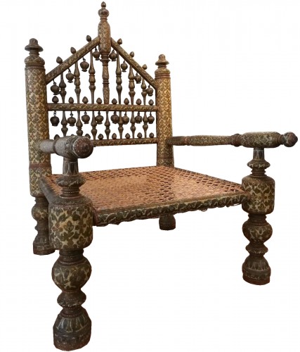 Fauteuil indien, Cachemire 19e siècle