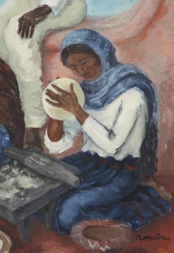 Scène de vie mexicaine - Marcita Bloch (née en 1903) - Galerie PLA