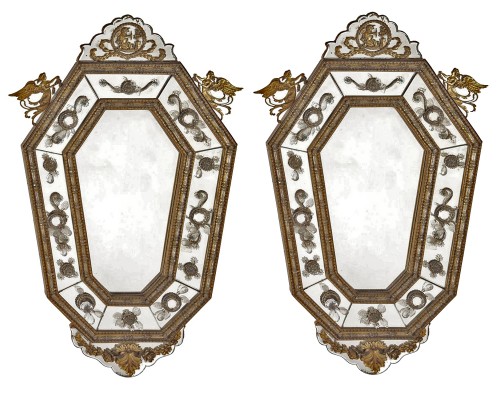 Pair of italians mirrors, 19th century