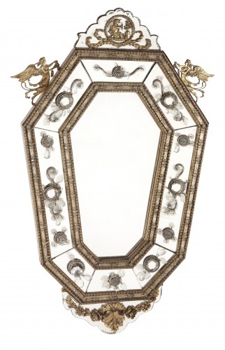 Paire de miroirs, Italie 19e siècle - Miroirs, Trumeaux Style 