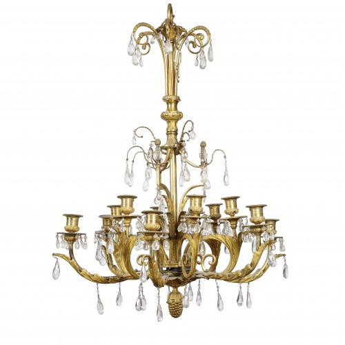 Louis XVI style, gilt bronze chandelier 19th century - Lighting Style 
