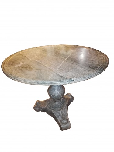 Furniture  - Pedestal marble table, France 1830