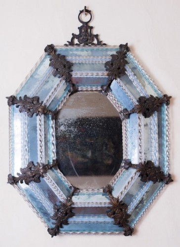 19th century - Italian octagonal mirror of Venise, 19th century