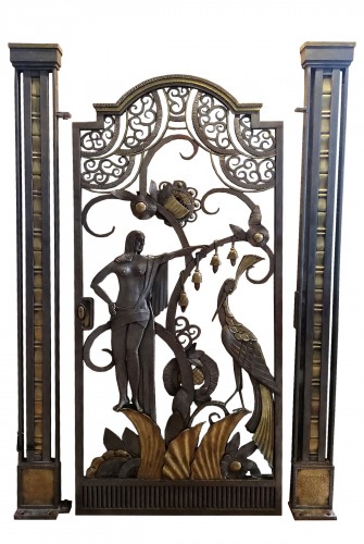 Porte en fer forgé et laiton, 1935
