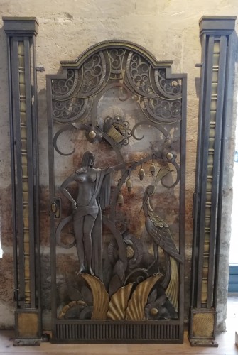 Porte en fer forgé et laiton, 1935 - Galerie PLA