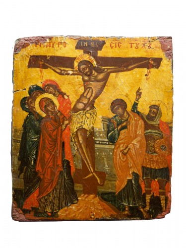 Byzantine icon Crucifixion of Christ