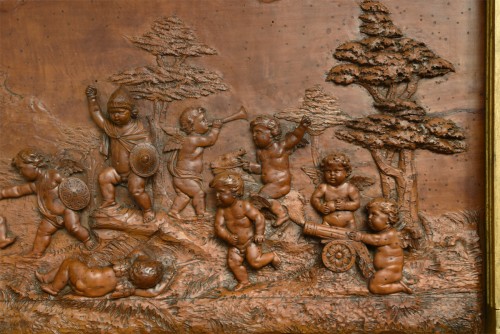XVIIe siècle - Relief en bois sculpté - 2e moitié 17e siècle, atelier de Francois Duquesnoy