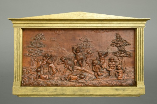 Relief en bois sculpté - 2e moitié 17e siècle, atelier de Francois Duquesnoy - Louis XIV