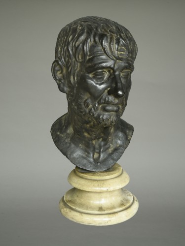 Buste bronze de l'Empereur Hadrien Italie 1er moitié 19e siècle - Restauration - Charles X
