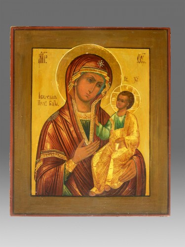 Icone Mère de Dieu Iverskaja - Art sacré, objets religieux Style Art nouveau