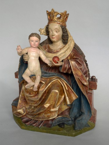 Sculpture Sculpture en Bois - Vierge à l'Enfant, Lac de Constance vers 1600