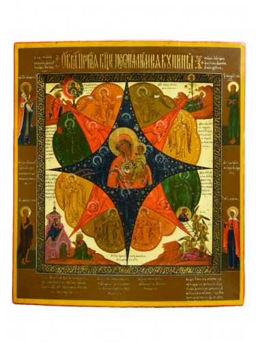 Vierge au buisson ardent, Icône Russe vers 1800 – 1820
