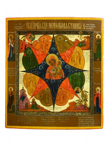 Russian icon Virgin of the burning bush