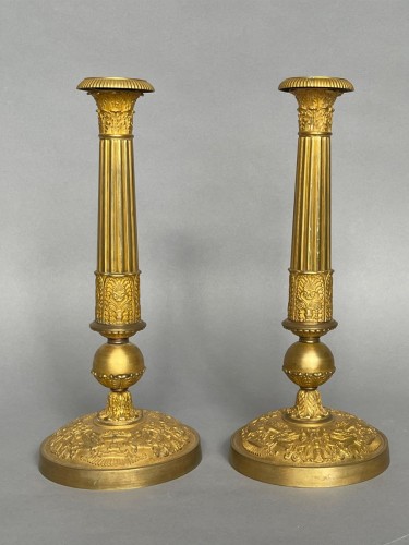 Paire of candlsticks Empire about 1800-1820 - 