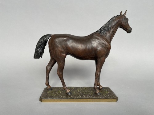 Cheval en bronze de Vienne 19e siècle - Sculpture Style Art nouveau