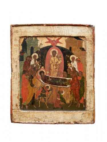 Icon the dormition of the mother of god about 1600