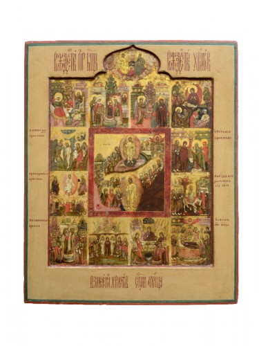 Christ&#039;s Resurrection, with the feastdays of the Orthodox Church