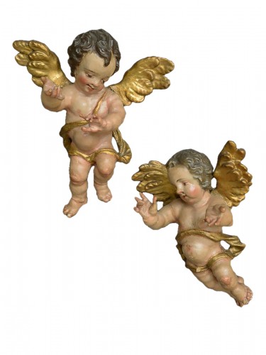 Paire d'anges baroques, Luidl Lorenz (1645- 1719)