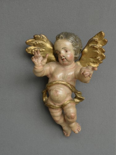 Sculpture Sculpture en Bois - Paire d'anges baroques, Luidl Lorenz (1645- 1719)