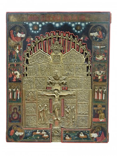 Icône Staurotheque Russie vers 1820
