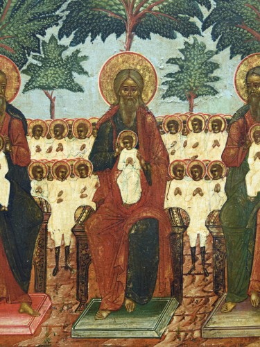 Icon Patriarches in paradies Russia about 1820 - Religious Antiques Style 