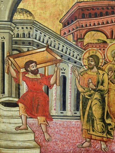 Art sacré, objets religieux  - Icône La Purification du Temple vers 1750