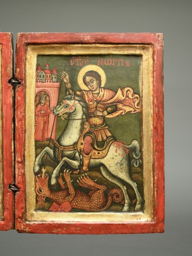 XVIIIe siècle - Icône Diptyque Grèce 18e siècle