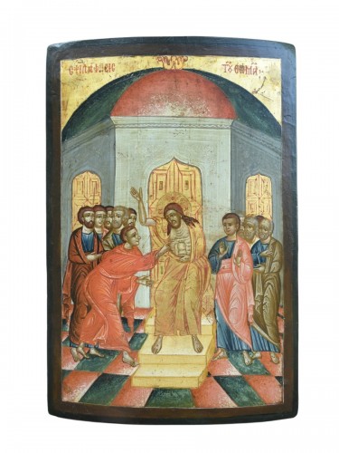 Icône Saint Thomas incrédule, Grèce 17e siècle