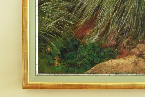 Tableaux et dessins  - Vastagh Géza (1866-1919) Famille de lions