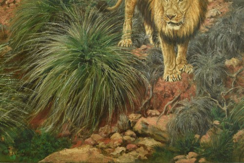 Vastagh Géza (1866-1919) Famille de lions - Galerie Puch