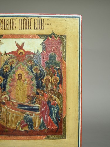 Icon Dormition of the mother of God about 1780 Palekh - Religious Antiques Style Directoire