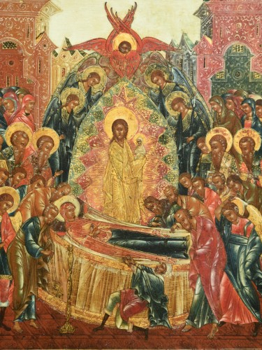 Icon Dormition of the mother of God about 1780 Palekh - 