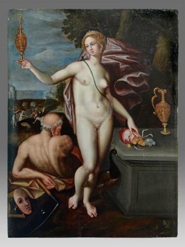 Allégorie avec Junon et Saturne - Tableaux et dessins Style Renaissance