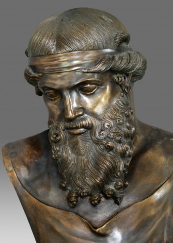 Bust of bronze of Dionysos / Plato - Napoléon III