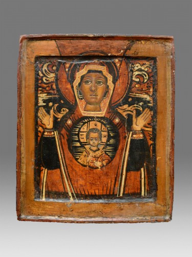 Religious Antiques  - Icône Vierge De Signe vers 1650-80