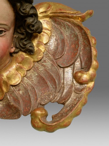 Sculpture Sculpture en Bois - Tête d'ange vers 1630 - David Zürn 1598 - 1666