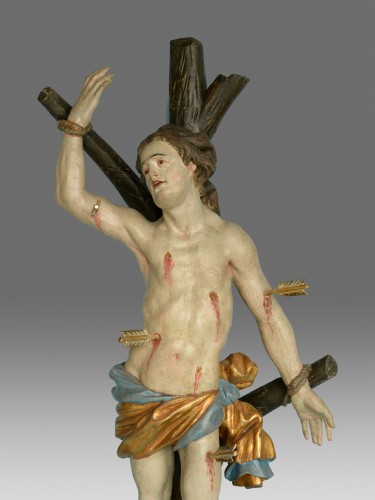 Sculpture Saint Sebastien Baroque around 1730 - 