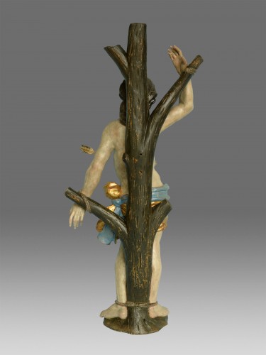 18th century - Sculpture Saint Sebastien Baroque around 1730