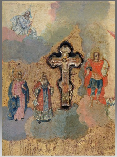 XVIIIe siècle - Icône avec les vénérables saints du monastère de Kiev-Petchersk