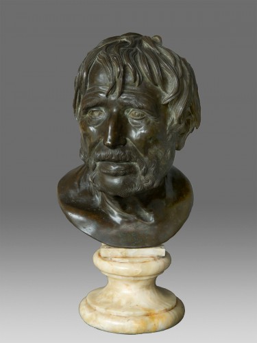 Bust in bronze of Seneca Naples 19th Century - 