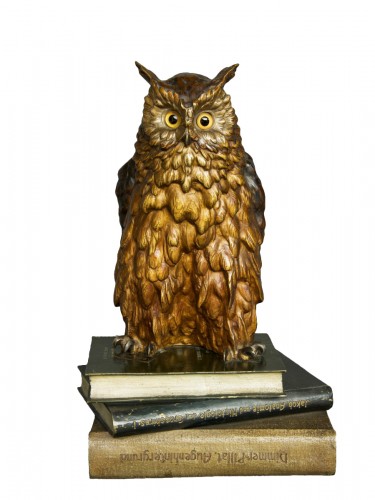 Old Vienna Bronze Owl &quot; Franz Bergmann 1928&quot;